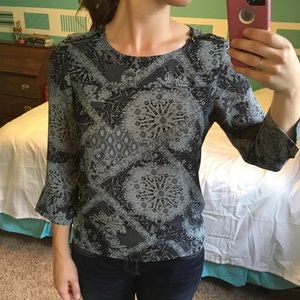 Zipper detail blouse